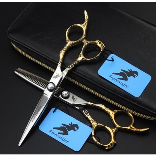 6.0Inch 440c Hair Cutting Shears & Thinning Scissors Hair Beauty Tijeras Tools cut hair Hairdressing Scissors Set Salon Barber