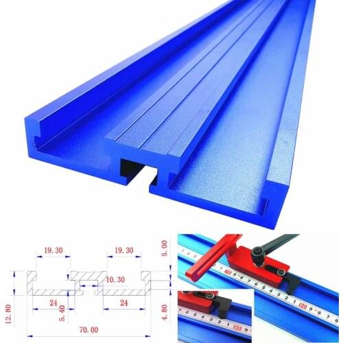 600-1200mm 70 Type Miter Track T-track Stop Sliding Brackets T-Slot Aluminium Profile Woodworking workbench DIY Accessories