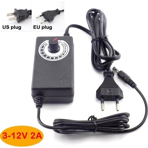 AC DC 100V 220V to 3v 12V 2A Power Adapter Supply Connector Adjustable adaptor adaptador wall charger for led lamp strip light