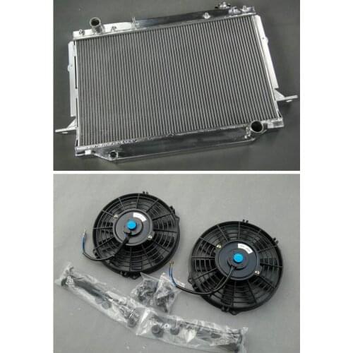 ALUMINUM RADIATOR 96 97+TWO FAN FOR LEXUS LX450 1FZ-FE 4.5L L6 ENGINE MT 1996-1997