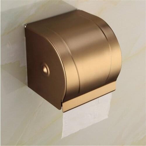 Free shipping Golden stainless stell paper holder for hotel bathroom roll tissue holder and paper towel holder