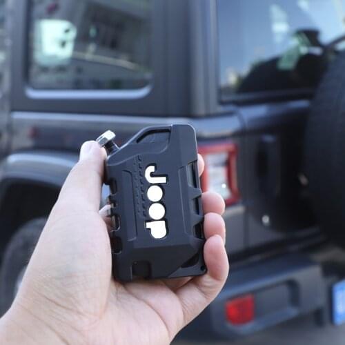 YCCPAUTO Aluminium Alloy Car Key Case For Jeep Wrangler JL 2018+ Automobile Door Keys Protection Shell Covers