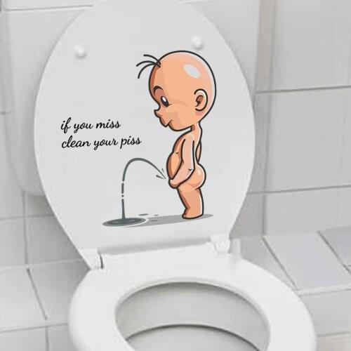 DIY Child English Logo Wall Stickers Kindergarten Toilet Symbols Bathroom Waterproof Creative Stickers Room Decoration Removable