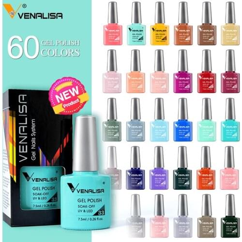 VENALISA Nail Gel Polish New Arrival 60 Colors 7.5ml Gel Lacquer Manicure Semi Permanent Nail Gel Varnish Super Gel Polish