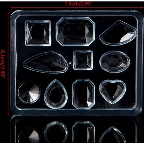 Geometric Jewelry Mold Pendant Earring Silicone Resin Craft Making Tool Handmade E56C