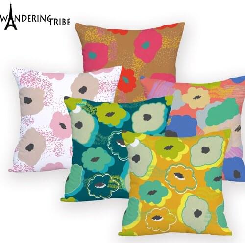 Geometirc Cover Cushion for Sofa Chair Decorative Photo Cushion Covers Plant Pillow Cover Rectangular for Sofa Printed