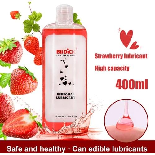 400ml Fruit Flavor Lubricant Anal Grease for Sex Lube Gel Oral Sex Oil Strawberry Massage Oil Water Based for Vagina Sex Toy Gay