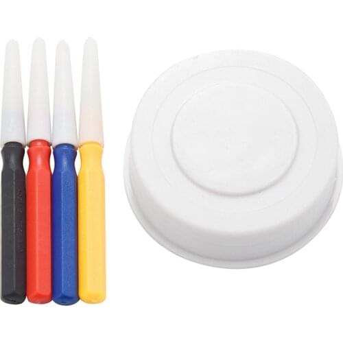 Kili Watch Oiler Set, Watchmaker Repair Tool 1 Oil Cup 4 Oil Pen, Suit for Different Size,Watch Repair Kit