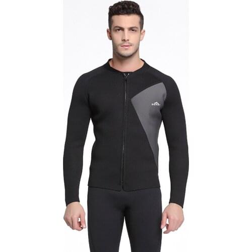 SBART 3mm Neoprene Men Diving Suit Jacket Kite Surfing Windsurf Keep Warm upper Jacket Swimwear Snorkeling Spearfishing Wetsuit