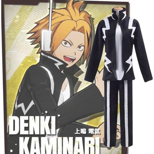 Cosplay Costume Boku No Hero Academia My Hero Academia Kaminari Denki Wigs Halloween Costume School Uniform Men Battle Costume
