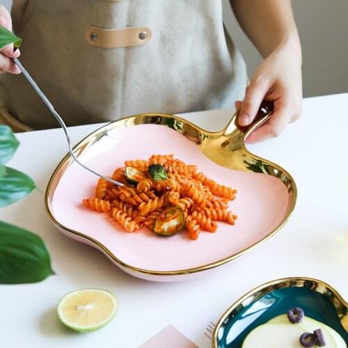 Creative Apple Pizza Plate European Phnom Penh Western Food Inventory Heart Dessert Plate Breakfast Plate