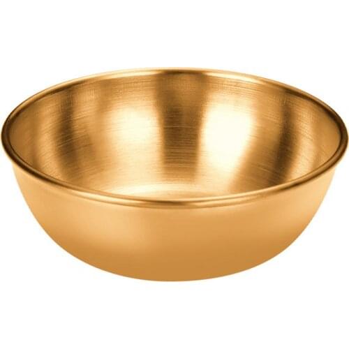 Fashion Seasoning Bowl Solid Color Sturdy Stainless Steel Round Dipping Bowl Mini Appetizer Plate for Restaurant Dipping Dish
