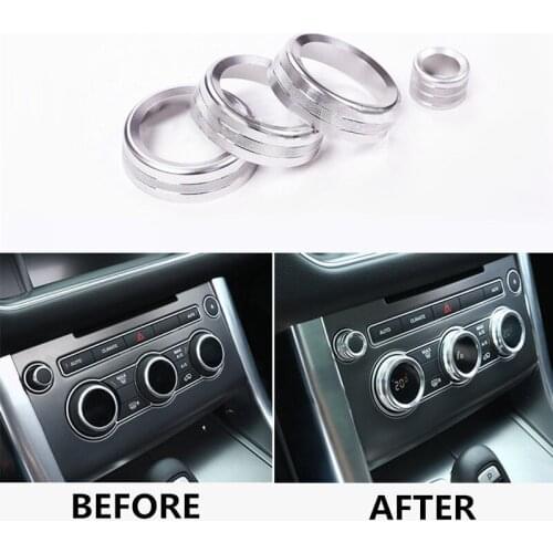 Air Condition Covers Aluminium Alloy Knob Button Trim Volume 4pcs Accessories For Land Rover