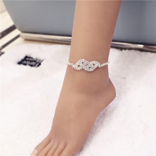 Fashion Anklet Foot Crystal Chain Summer Bracelet Tassel New Twist Pendant Charm Sandals Barefoot Beach Foot Bridal Jewelry