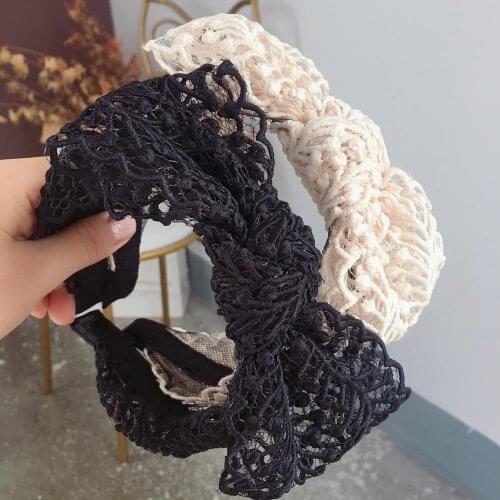 Fashion Luxurious Lace Pearls flowers hair hoop Hair Accessories Women Girls Hair Band Hair Ponytail Rope Hairbands headwear