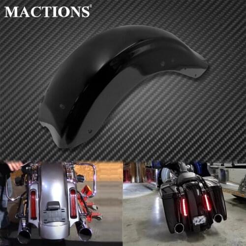 Motorcycle Gloss Black Rear Fender Mudguard Protector Cover Iron For Harley Touring Street Electra Glide Road King 2014-2021