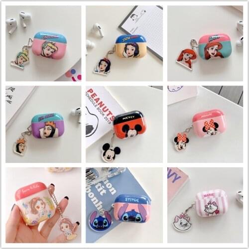 Disney Mickey Minnie Cute Soft Earphones Cases for Airpods 1/2 Pro Protective Bluetooth Wireless Earphone Charging Cover