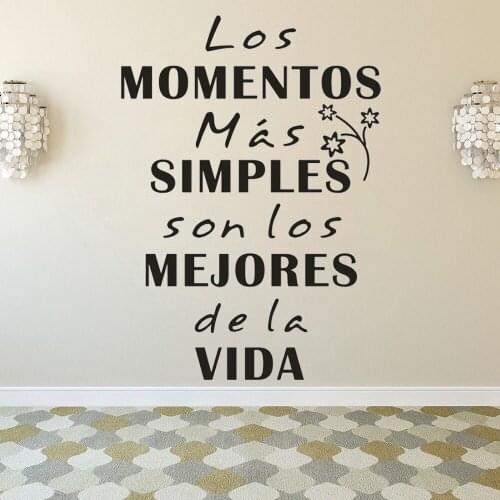 Spanish Wall Sticker Words Lettering Wall Stickers Removable Art Vinyl Mural Home Living Room decoration Spanish Decals RU179