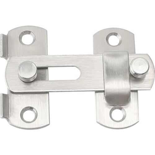 New Portable Door Latch Stainless Steel Gate Sliding Lock House Window Drawer Safety Buckle Locking Accessories