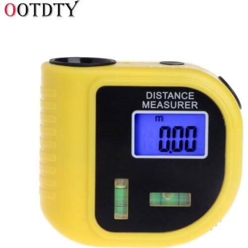 OOTDTY CP-3010 18M Mini Ultrasonic Digital Tape Measure Laser Range Finder Distance Meter & Laser Pointer Rangefinder Level Tool