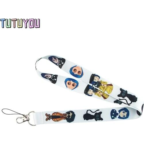PC524 Movie Coraline Cartoon Lanyards Id Badge Holder Keychain ID Card Pass Gym Mobile Badge Holder Lanyard Key Holder