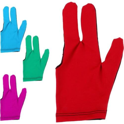 MagiDeal Unisex Men Women Snooker Billiard Glove Pool Cue Sticks Open Three Finger Gloves for Right / Left Hand