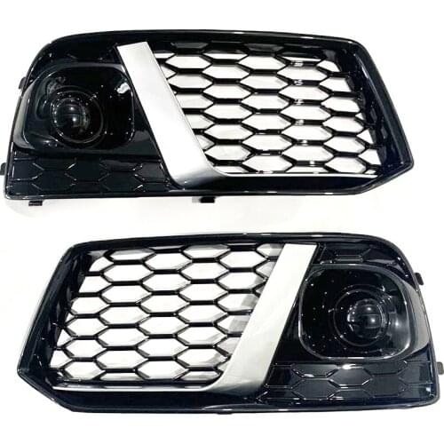 Fit For Audi new Q5 Q5L 2018 2019 Fog Light Grills Car Front Bumper Fog Lamp Grills in Racing Grills ABS Replacement