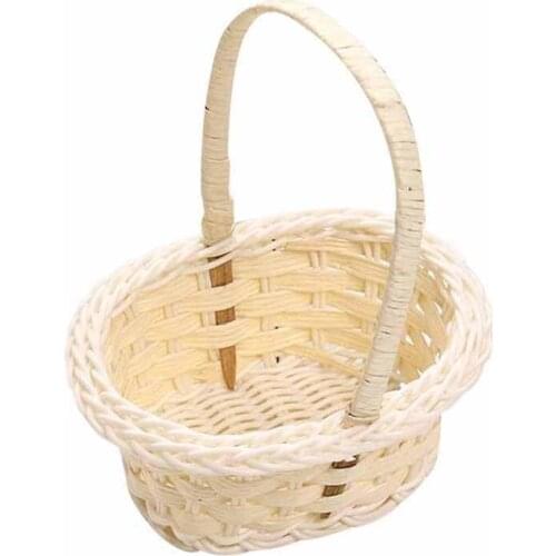Durable Plastic Hand Made Weaving Vegetable Fruit Picnic Storage Basket Box Cosmetics Organizer Kitchen Supplies Accessories