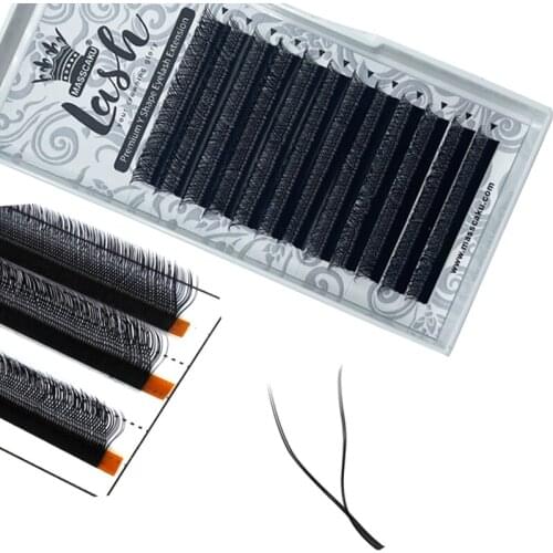 MASSCAKU Wholesale Supplier Y Type False Eyelashes With Eyelash Vendor Customized Boxes New Style Premium Y Eyelash Extension