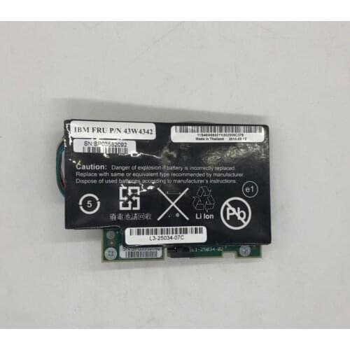 ServeRAID M5014 M5015 M5025 43W4342 L3-25034-07C 46M0855 Battery used