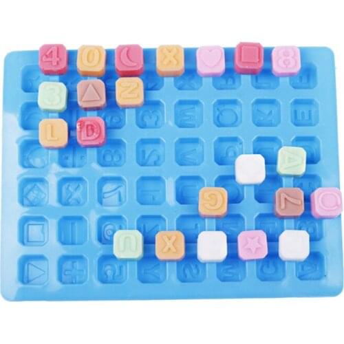 48 Letters Numbers Symbol Of Alphabet Silicone Chocolate Molds Fondant Cake Decoration Tools Cupcake Mould