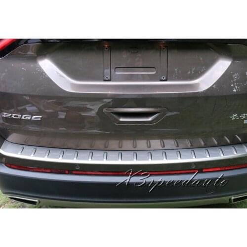 High Quality Stainless Steel Rear Bumper Door Sill Plate Scuff For Ford Edge 2015 2016 2017