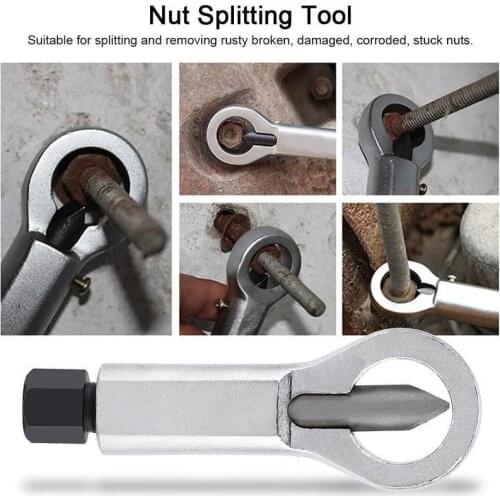 1PC Nut Splitter Tools Duty Rust Resistant Damaged Nut Splitter Remover Rusty Nut Splitter Spanner Remove Cutter Tool Steel Wren