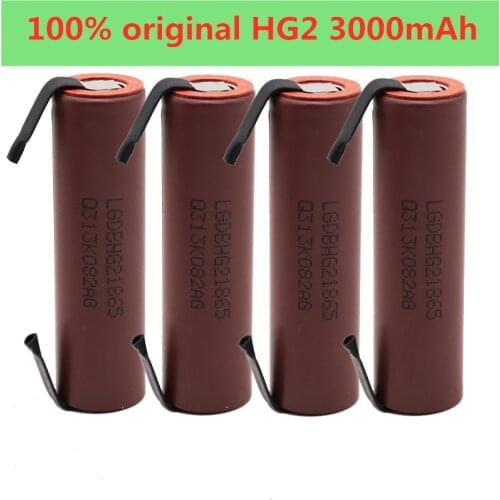 100% Original large capacity HG2 18650 3000mah Rechargeable battery for HG2 power high discharge large current+DIY nicke