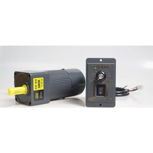 15W brake, speed regulating motor, 220V AC gear reducer motor, high torque, reversible, adjustable speed + speed controller