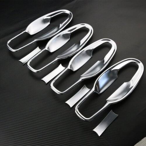 ABS Chrome Outer Door Handle Bowl Protective Trim Cover Sticker for Renault Koleos for Samsung QM6 2017 2018 Auto Accessories