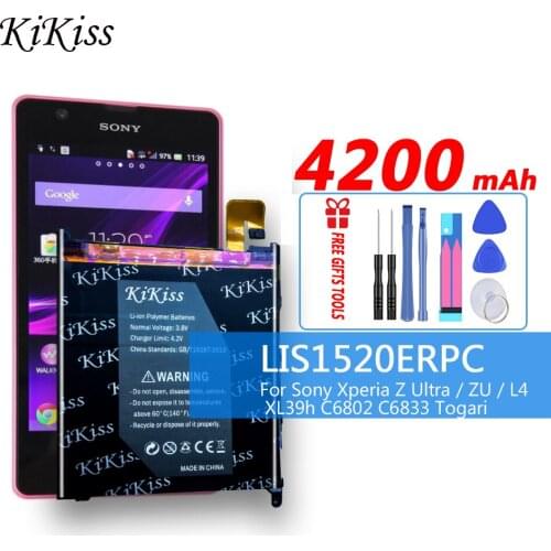 4200mAh High Capacity Battery For Sony Xperia Z Ultra / ZU / L4 XL39h C6802 C6833 Togari Mobile Phone Battery LIS1520ERPC