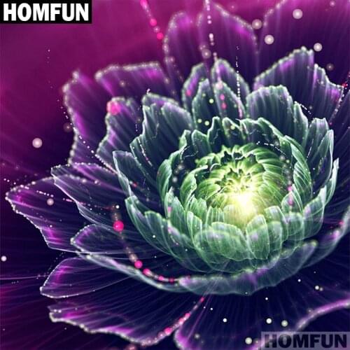 HOMFUN Full Square/Round Drill 5D DIY Diamond Painting "Art flowers" 3D Embroidery Cross Stitch 5D Decor Gift A01068