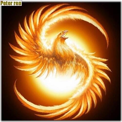 Peter ren Diamond Painting Cross stitch animal full Pictures of crystals Round icon Mosaic DIY Diamond Embroidery Golden Eagle