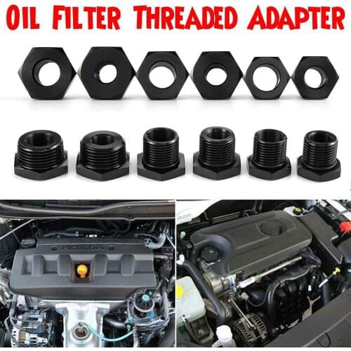 Aluminium Automotive Car Oil Filter Threaded Adapter 1/2-28 5/8-24 To 3/4-16 13/16-16 /3/4 NPT for STP S3600 NAPA 4003 WIX24003