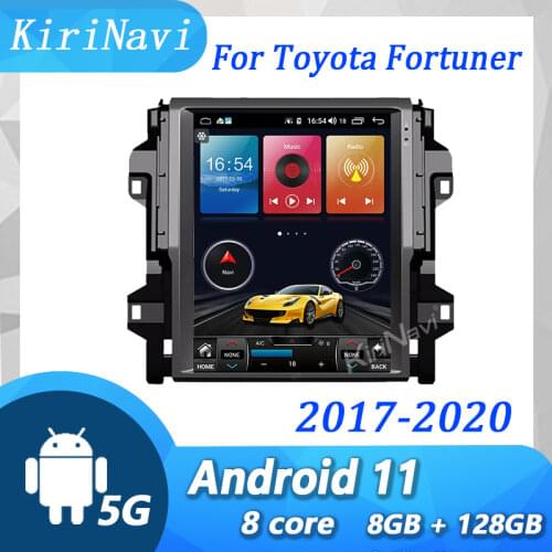 KiriNavi Vertical Screen Tesla Style 12.1 Android 9.0 Car Radio For Toyota Fortuner Revo Car Multimedia Dvd Navigation 4G 2016
