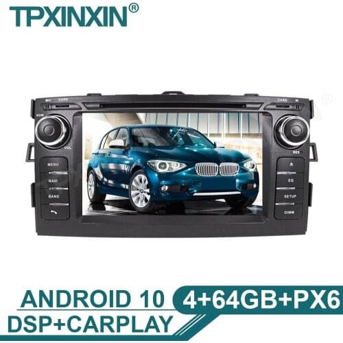Android 10 4+64G Car Radio Multimedia DVD Player For Toyota Auris 2006-2012 9.0 Car GPS Map Navigation Stereo Auto Radio