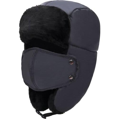 Balaclava Bomber Hats Caps Scarf Men Women Russian Trapper Hat Trooper Earflap Snow Ski Cap With Scarve Balaclava Bomber Hats C