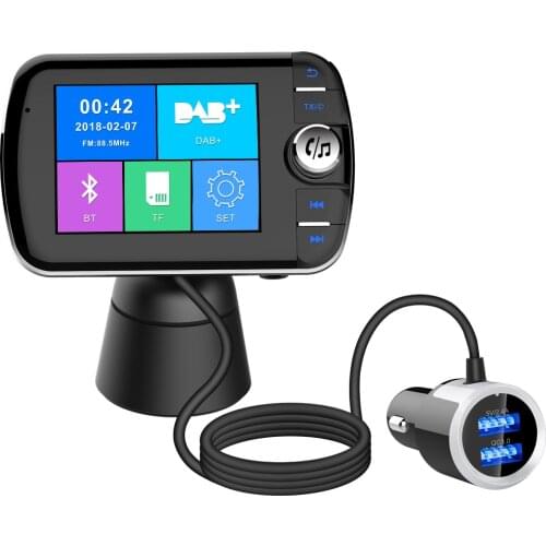DAB004 Bluetooth 4.0 FM Transmitter Modulator Dual USB Mobile Phone Handsfree Car Radio Audio Adapter Charger Car MP3 Player