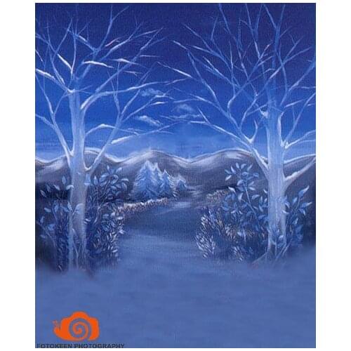 10 X 20ft Xmas/Winter Scenic Muslin Hand-Painted Photo studio Backdrop Background,christmas backdrop photography