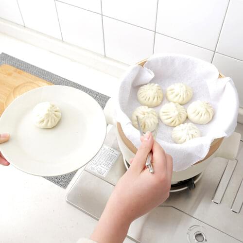 Cotton Cloth Steamer Mat Cooking Tool Square Cotton Gauze Drawer Steamer Pad Stuffed Bun Steamed Bread Steamer Kitchen Utensils