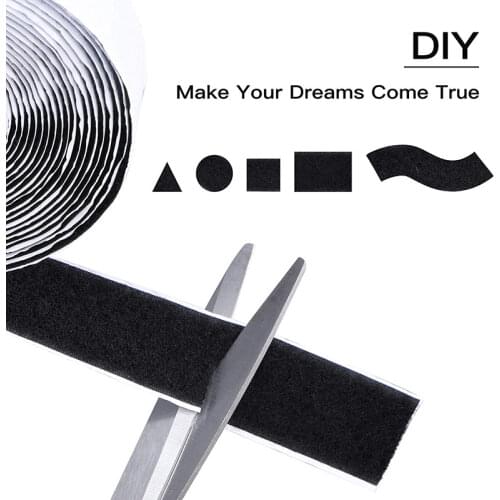 Free Shipping 3cmx10m 2 Rolls strong Hot Self-Adhesive magic tape adhesive hook and loop glue