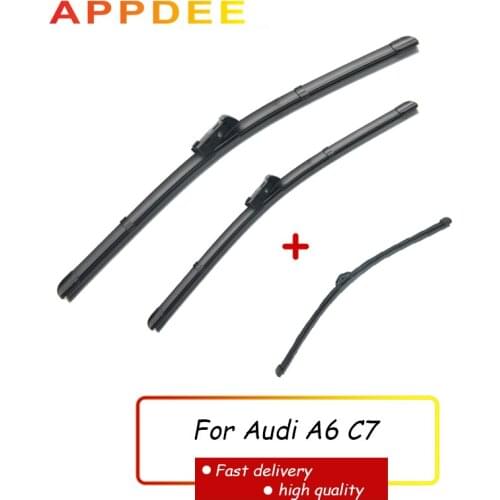 APPDEE LHD Wiper Front Rear Wiper Blades Set For Audi A6 C7 2011-2017 Windshield Windscreen Window 26"+21"+16"