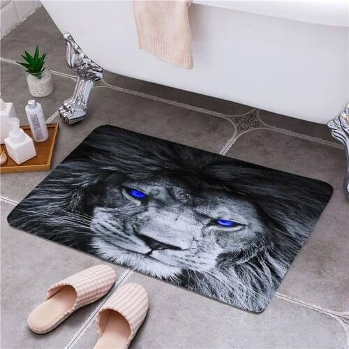 Animal Lion Entrance Door Floor Mats Door Mat Non-Slip Foot Pad Home Welcome Carpet For Hallway Bath Kitchen Doormat Cool