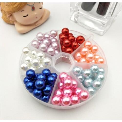 100pcs/lot 8mm NO Holes Pearls Round Beads High Quality ABS Imitation Pearls Beads for DIY Jewelry Making Accessories Wholesale